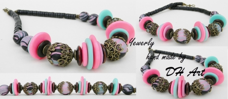 Nhrdelnk Fuschiov ezanky antik K734