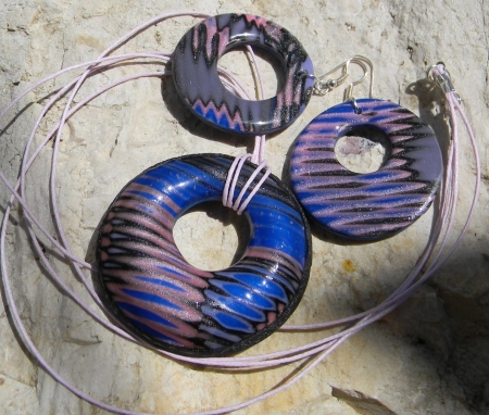 Souprava perk Donut rovomodr